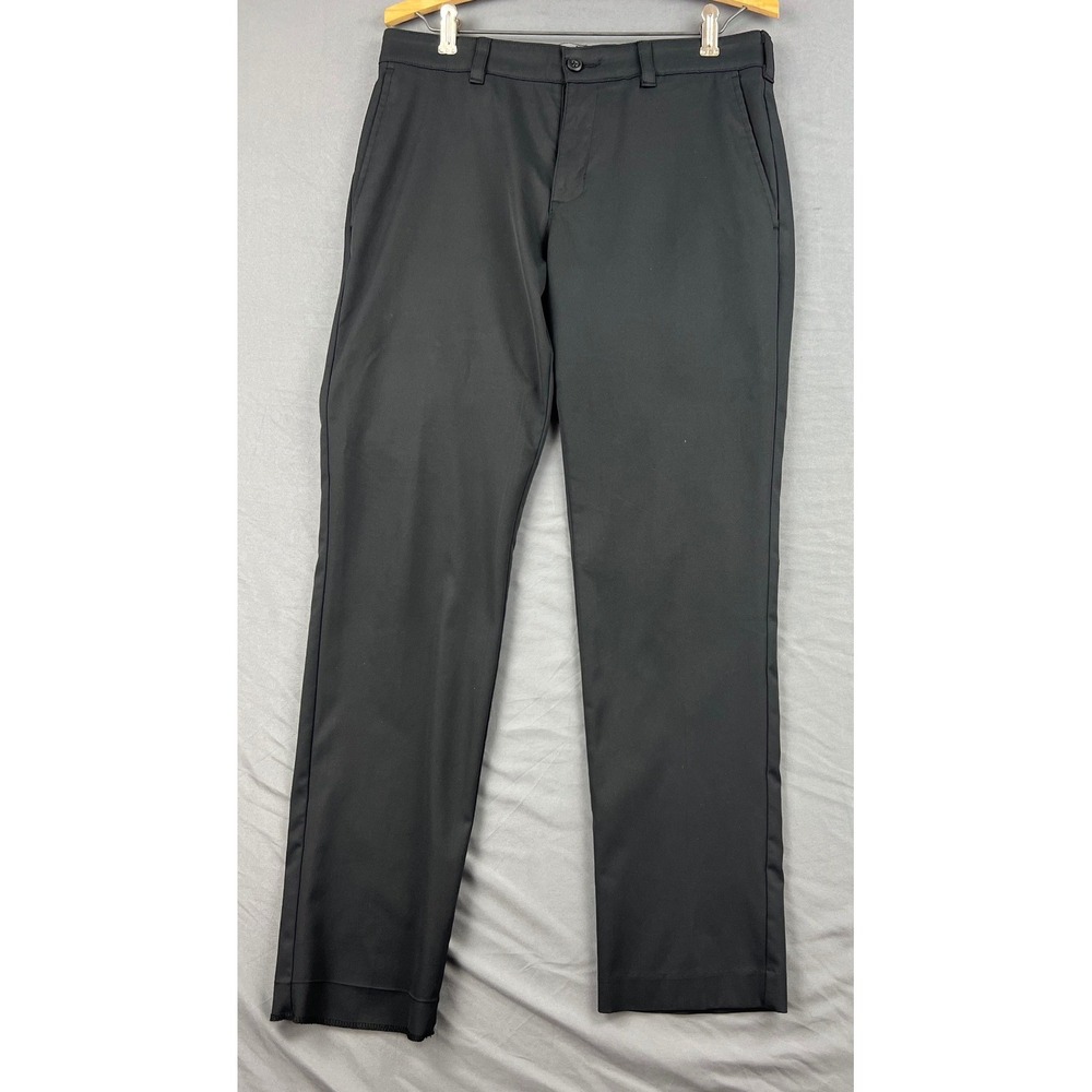Ben Hogan Golf Pants Mens 30x30 Black Performance Flat Front Trousers Good
